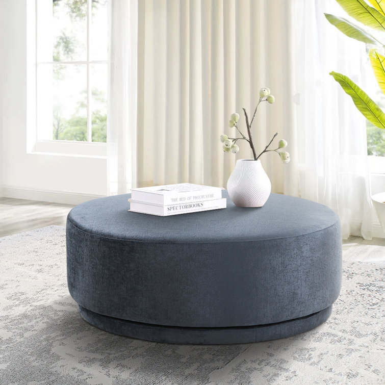 Pasargad Cielo Round Ottoman Perigold